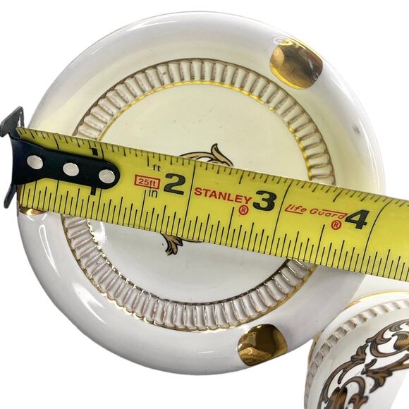 VTG Florentine Italy Cigarette 6" CANISTER & LID + ASHTRAY Sugar Bowl Spoon Rest - Picture 5 of 6